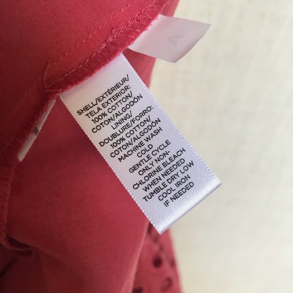 Loft Cotton A Line Pink Skirt, Size 14 - Picture 6 of 6